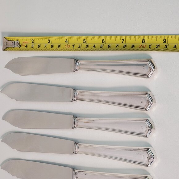 Vintage CN Railway Silverplated Fish Knives possibly 1960s–70s Set of 7 - Picture 6 of 8